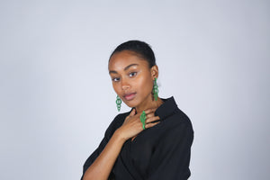 Interlocking Earrings and Ring_green