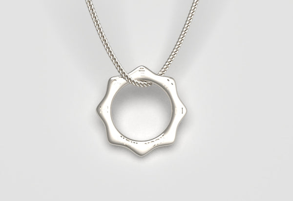 Octa Gold 1.5mm Necklace in 18k White Gold
