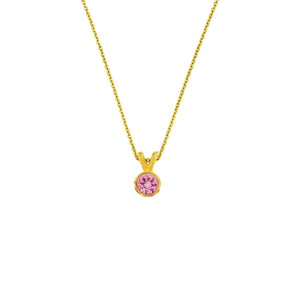 Classic Pink Sapphire Solitaire V-Bale Pendant Necklace