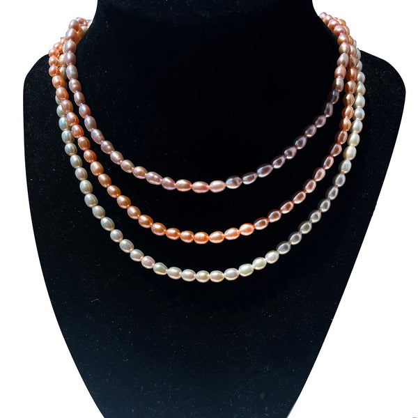 Freshwater Cultured 4.5-5mm Rice Shaped Pearl Necklace