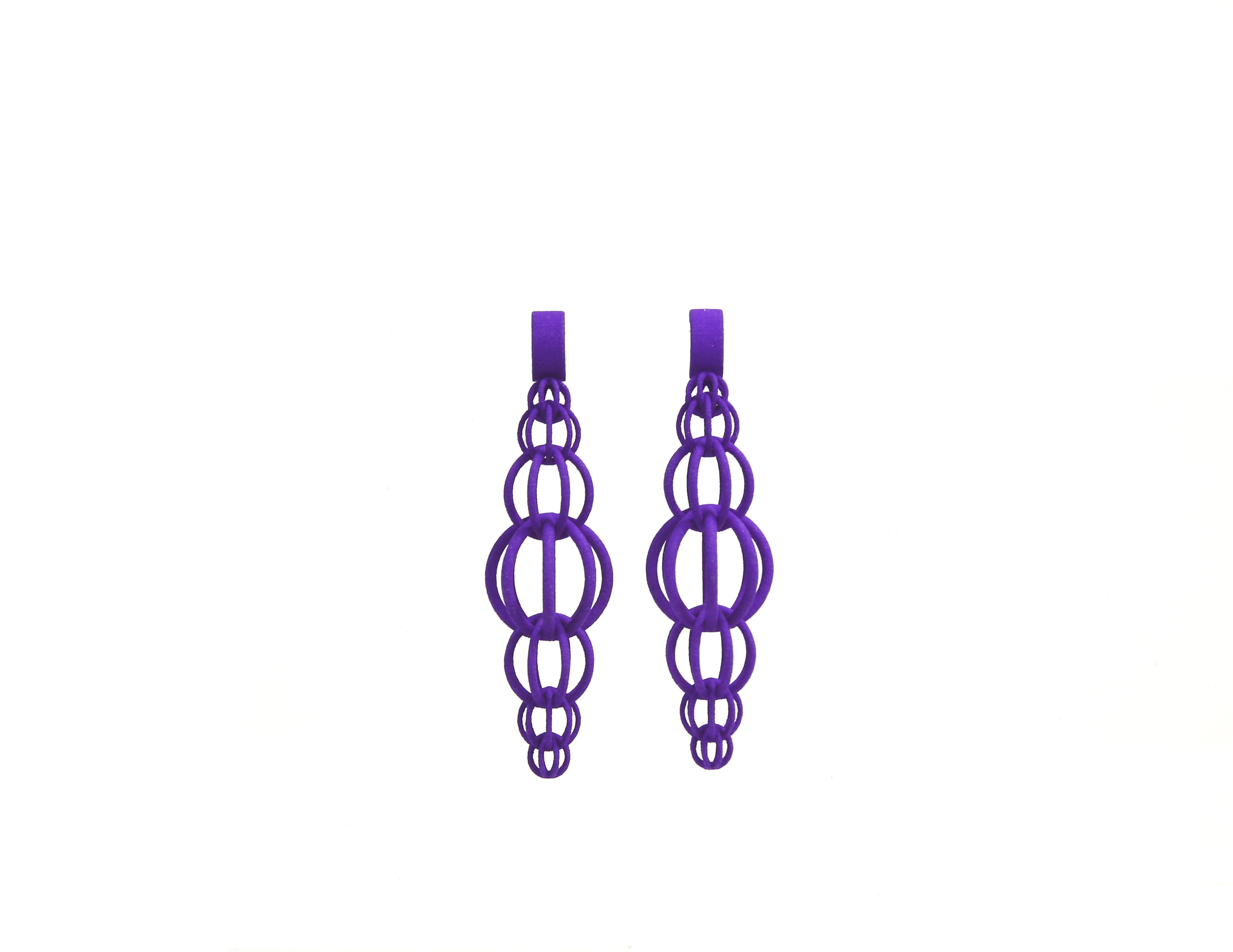 Interlocking Earrings and Ring_purple