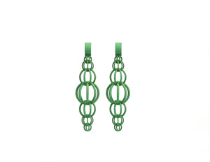 Interlocking Earrings and Ring_green