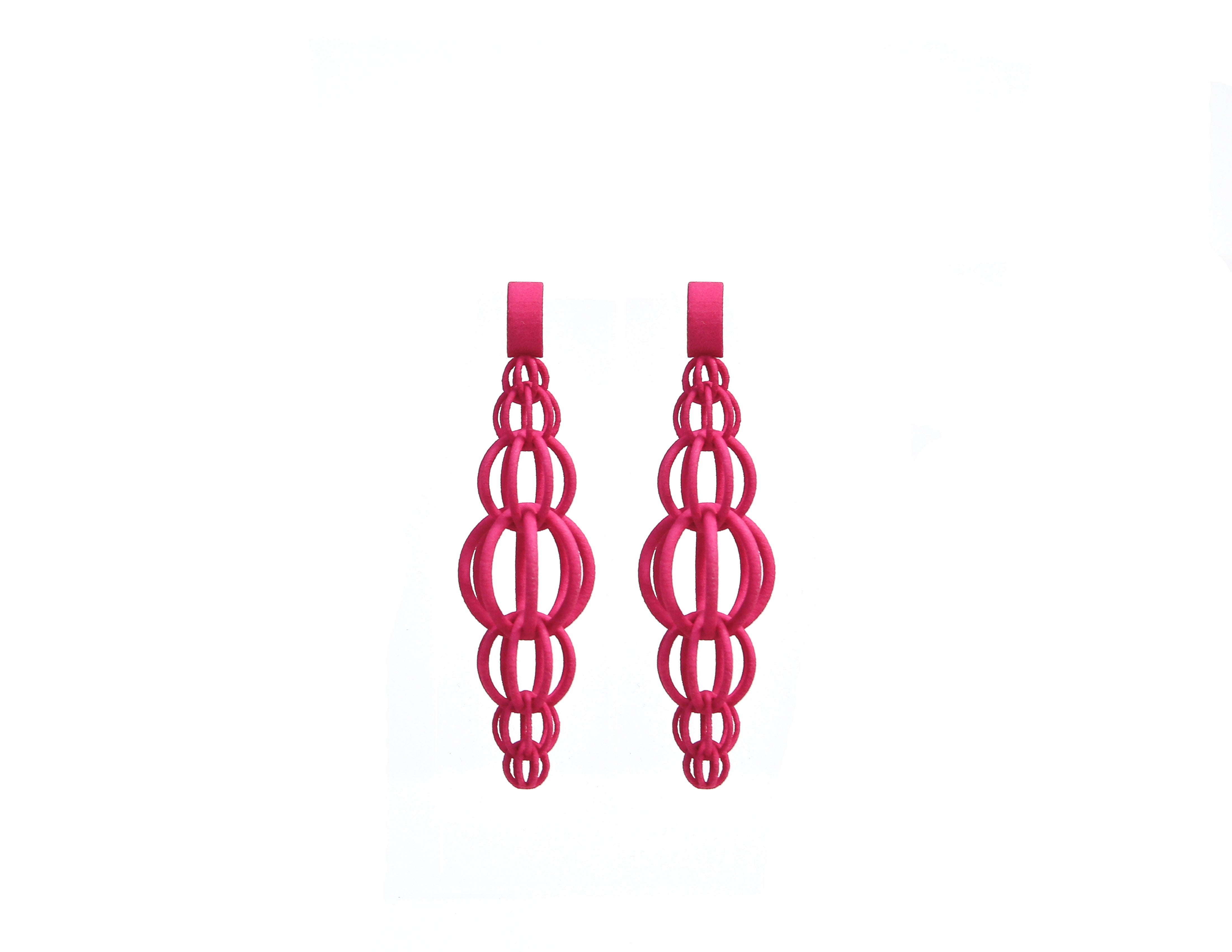 Interlocking Earrings and Ring_pink