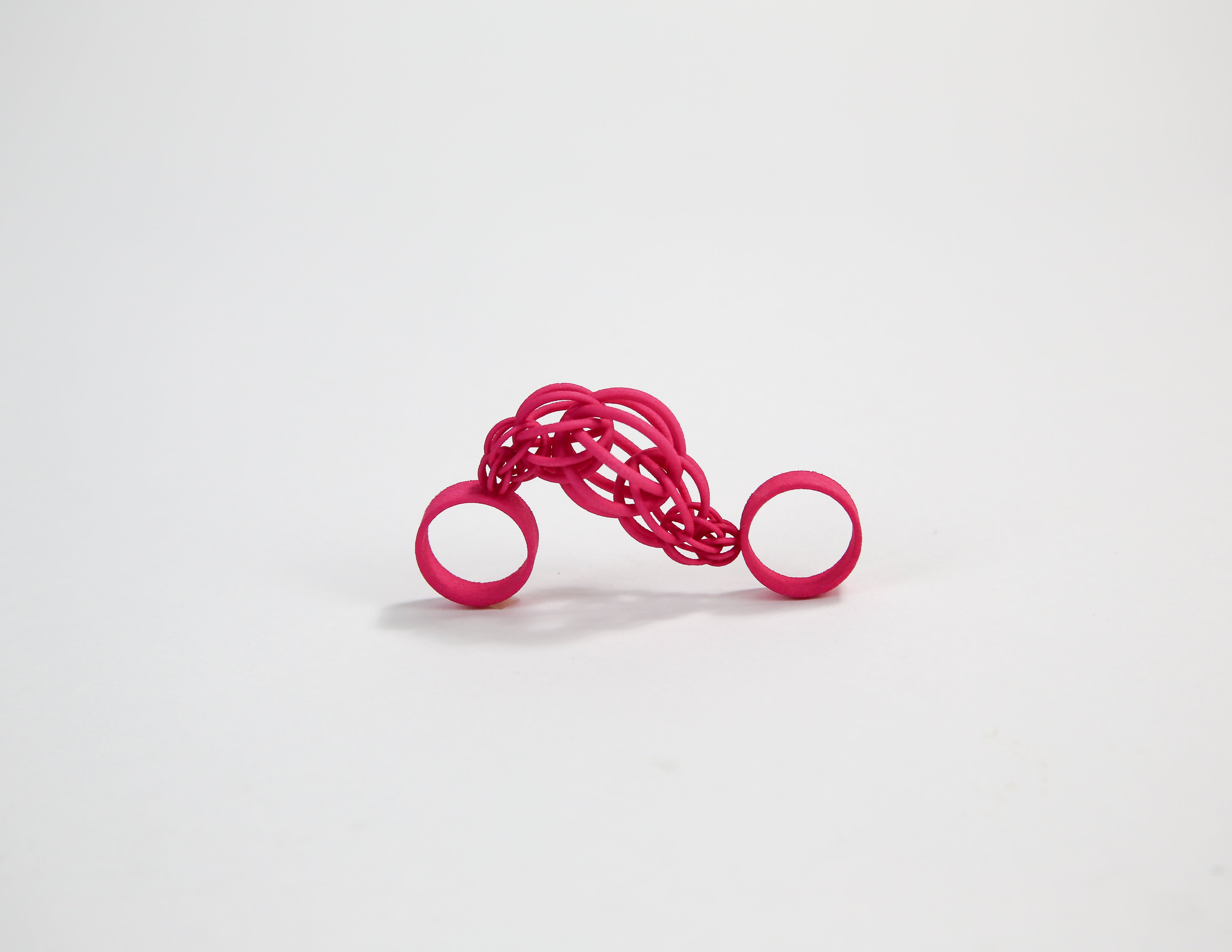 Interlocking Earrings and Ring_pink
