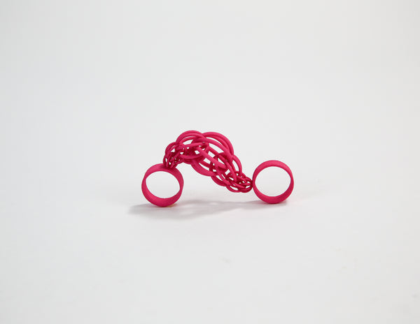 Interlocking Earrings and Ring_pink