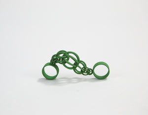 Interlocking Earrings and Ring_green